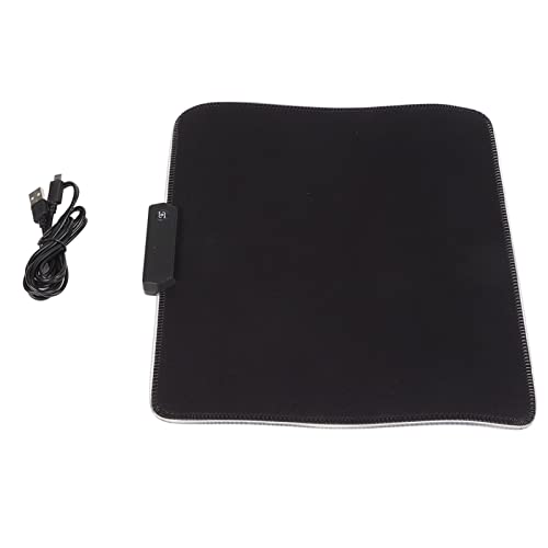 ciciglow RGB Gaming Mouse Mat Pad, 12 Light Modes USB Wired LED Gaming Mouse Mat, Nonslip Rubber and, 300x250x4mm, for, PC, Laptop, Desk