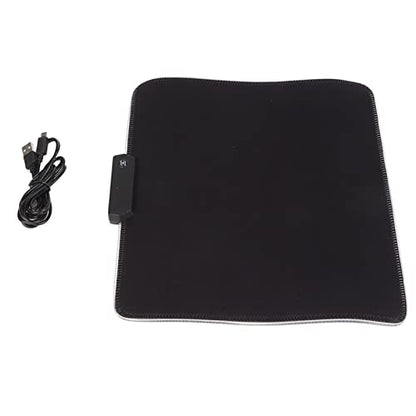 ciciglow RGB Gaming Mouse Mat Pad, 12 Light Modes USB Wired LED Gaming Mouse Mat, Nonslip Rubber and, 300x250x4mm, for, PC, Laptop, Desk
