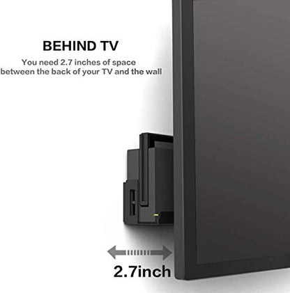Wall Mount for Switch1/OLED, Near Or Behind TV,Save Space，Quick Heat Dissipation, Easy to Install,Not Fit for Switch2
