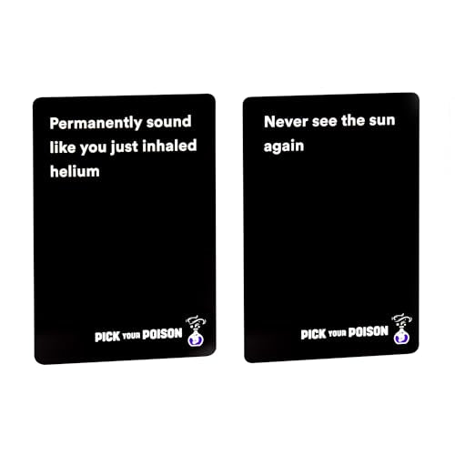 Pick Your Poison Family Edition – Funny “Would You Rather” Party Game for Kids, Teens & Adults | Hilarious Family Card Game for Game Night, Sleepovers & Parties | Great Gift for Families and Friends