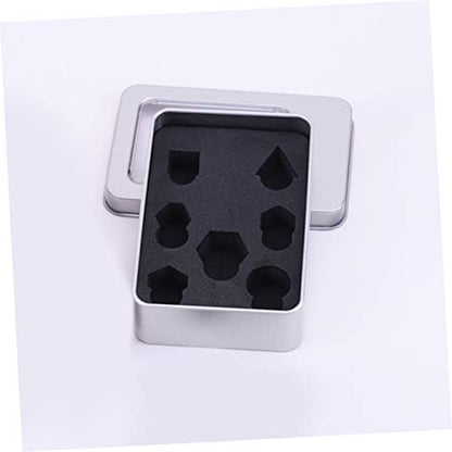 Metal Dice Storage Box with Foam Liners Portable Rectangular Tin Case for Dice Lightweight Organizer for RPG and Board Games