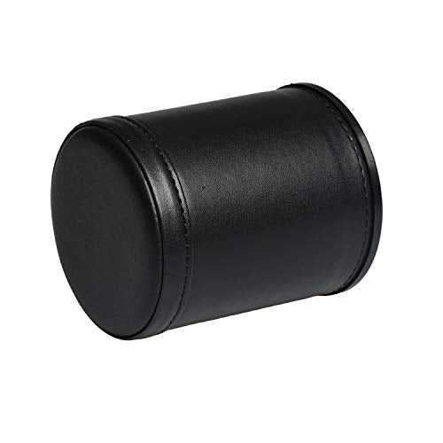 Leatherette Dice Cup Felt Lining Shaker Quiet for Playing Yahtzee/ Farkle/ Liars Dice/ Board Game - color: Purple
