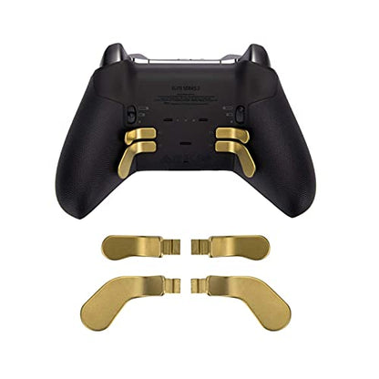 13 in 1 Metal Thumbsticks for Xbox One Elite Series 2, Elite Series 2 Controller Accessory Parts, Gaming Accessory Replacement, Metal Mod 6 Swap Joystick, 4 Paddles, 2 D-Pads, 1 Tool (Plating Gold) - color: Gold