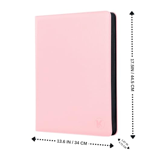 1000+ Pockets Trading Card Binder, 16-Pocket Card Ablum Compatible with MTG,Sports Cards & Other Standard Size Trading Cards (Pink) - color: Pink