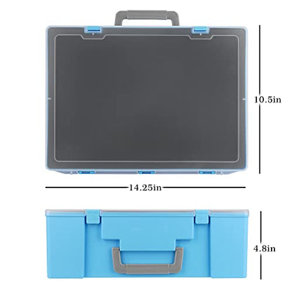 Miniature Storage Sturdy Carrying Figure Case -108 Slot Figurine Minature Carrying Case Compatible with D&D and More (Blue) - color: Blue