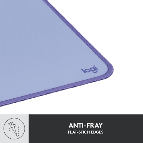 Logitech Desk Mat Studio Series Large Pad 30L x 70W cm - Lilac | Multifunctional large pad, extended mouse surface, office desk protector, anti-slip base, spill-resistant - color: Lilac