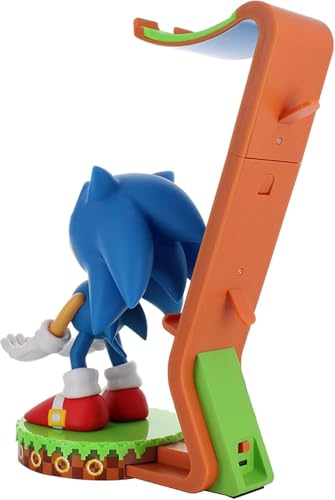Exquisite Gaming Sonic Deluxe Light Up Headphone Stand, Device Holder & Phone Stand with USB-C Cable