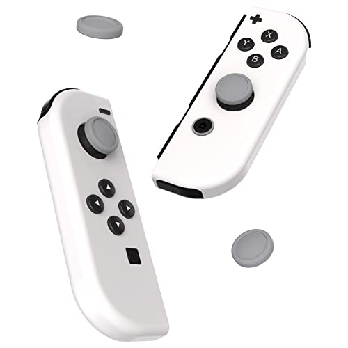 eXtremeRate PlayVital Switch Joystick Caps, Switch Lite Thumbstick Caps, Silicone Analog Cover for OLED Joycon Thumb Grips - Fleeting Gray - color: Fleeting Gray