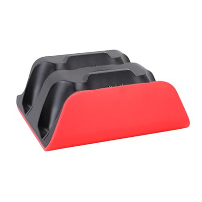 Controller Charging Station for Edge Controller, Dual Game Console Charger Dock with Storage Stand and USB Cable, Red Black - color: Red Black