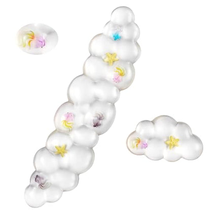 Gel Keyboard and Mouse Wrist Rest Set – Cute Clear Cloud Wrist Rest for Computer Keyboard 60%/68%/75%, Comfort & Support for Typing and Gaming