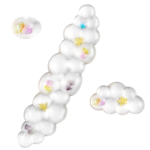 Gel Keyboard and Mouse Wrist Rest Set – Cute Clear Cloud Wrist Rest for Computer Keyboard 60%/68%/75%, Comfort & Support for Typing and Gaming