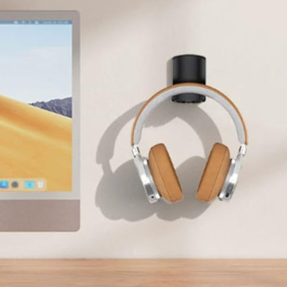 Wall-mounted Headphone Holder/headset Stand Featuring Strong Adhesive Backing and a Drill-free Design Suitable for Various Wall Surfaces(Black) - color: Black