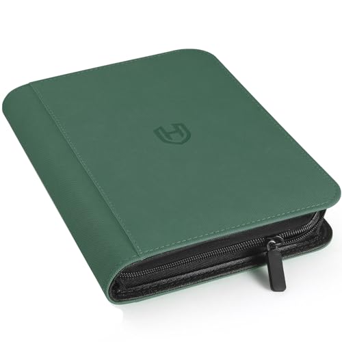 4 Pocket Card Binder with Zipper, 288 Pockets Trading Card Binder Book | Premium PU Cover, Side Loading, Ringless Card Binder for TCG, MTG, Sports Cards, Game Cards - color: Green, size: 4 Pocket