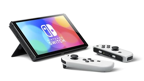 Nintendo Switch OLED with Signature Series Travel Case | Vivid 7” OLED Screen with 64 GB Internal Storage, Enhanced Audio, and Wide Adjustable Stand (White) - color: White