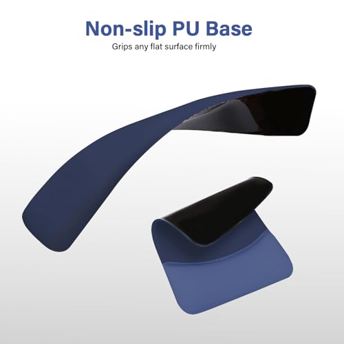 MOSISO Wrist Rest Support Mouse Pad & Keyboard Set, Navy Blue | Rectangular Ergonomic Mousepad, Non-Slip Base, Home/Office Pain Relief & Easy Typing, Neoprene Cloth & Raised Silicone Lining - color: Navy Blue