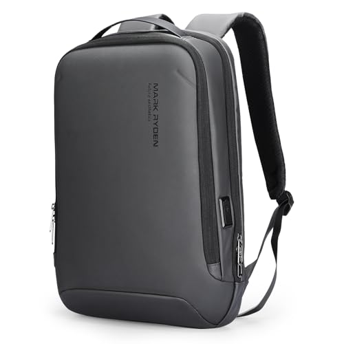 MARK RYDEN Slim Laptop Backpack for Men, 15.6 Inch Tech Backpack | Waterproof Business Backpack with Scratch Resistant Shell and USB Charging Port, Ideal for Work, Commute & Daily Carry - color: Graphite Gray, size: 20L - 15.6" Laptop