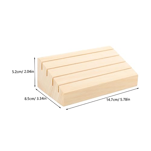 Wooden Card Holder Stand Design for Easy Organization Playing Card Display Rack for Family Games Smooth Wood Construction Rising Slots for Visibility