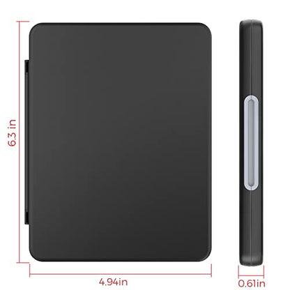 HEIYING 3DS Card Case with 24 Precise Slots for DS 2DS 3DS Game Card | Portable Game Card Case, Hard ABS Shell with Soft Silicone Lining, Precise Card Slots,Magnetic Closure for Easy Access - color: Black