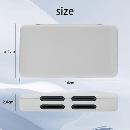 ONETIAOLONG Switch Game Case Holder for Switch 2 & OLED & Lite with 48 Cartridge Slots and 96 Micro SD Card Storage with Magnetic Closure,Protective Hard Shell and Soft Lining for Easy carrying - color: White, style: 48-slots