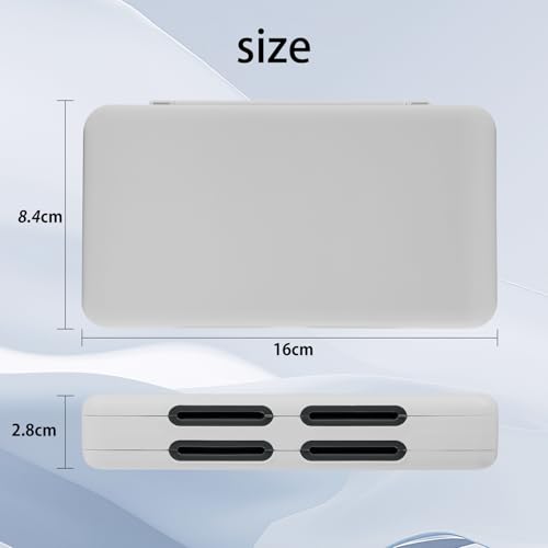 ONETIAOLONG Switch Game Case Holder for Switch 2 & OLED & Lite with 48 Cartridge Slots and 96 Micro SD Card Storage with Magnetic Closure,Protective Hard Shell and Soft Lining for Easy carrying - color: White, style: 48-slots