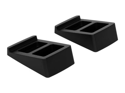 Monoprice Tilted Wedge Desktop Speaker Stands (Pair) for Small Sized Speakers, Anti-Vibration, 15 Degrees of Tilt, for Bookshelf Speakers and Studio Monitors