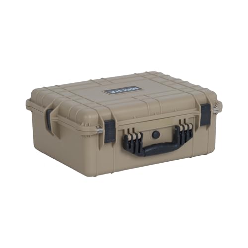 MEIJIA All Weather IP67 Waterproof Hard Camera Case,Hard Protective Case,Hard Case with Customizable Foam,Fit Use of Drones,Camera,Equipments,Pistols(Desert Tan,20.62 x16.85x8.11inches) - color: Desert Tan, size: 20.62 x16.85x8.11inches