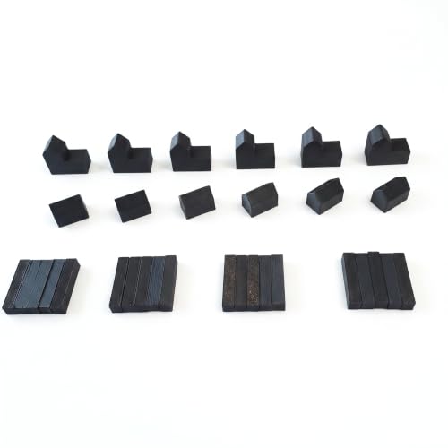 Replacement Pieces for Settlers of Catan – Roads, Settlements & Cities Set, Durable Game Tokens, Compatible with Catan Board Game Accessories, Game Pieces Plus Bonus Pieces (Black) - color: Black