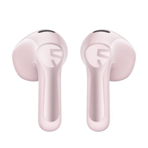 SoundPEATS Air6 HS Wireless Earbuds, Bluetooth 6.0, LDAC Hi-Res Audio for HiFi Sound, 13mm Dynamic Driver, Total 45H, Quick Charging, IPX5 Resistant, Comfortable Fit, ENC Noise Canceling, App, Pink - color: Pink