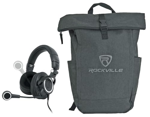 Audiosavings ATH-M50XSTS-USB Bundle: StreamSet Headset and Mic Plug-and-Play USB-C, Free RPAK Charcoal Backpack Padded Laptop Pocket, 2 Items