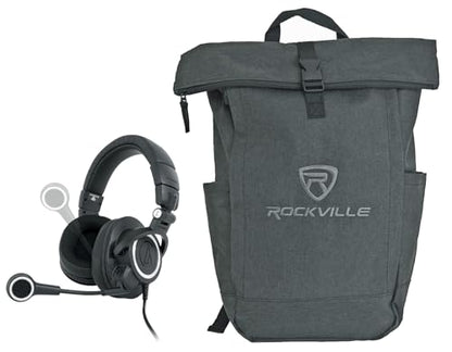 Audiosavings ATH-M50XSTS-USB Bundle: StreamSet Headset and Mic Plug-and-Play USB-C, Free RPAK Charcoal Backpack Padded Laptop Pocket, 2 Items