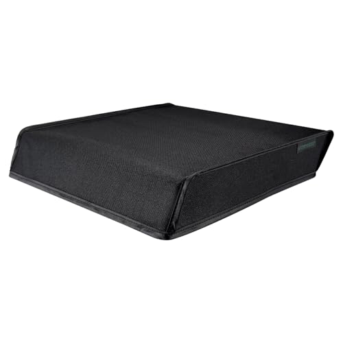 eXtremeRate Black Horizontal Dust Cover for PS4 Console, Soft Neat Lining Dust Guard, Anti Scratch Waterproof Cover Protector Sleeve