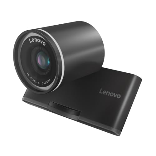 Lenovo QHD Webcam, AI Noise Cancellation and Enhanced Image Quality, 2K Resolution, 2X Digital Zoom, Physical Privacy Shutter, Directional Microphone, Teams Certified, Black - style: QHD