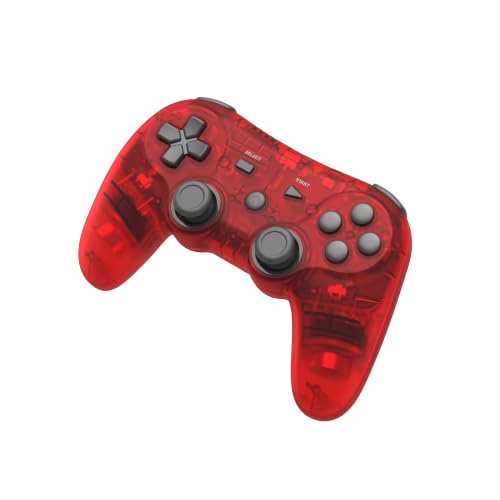 Retro Fighters Defender Pro Wireless Controller for PS1, PS2, PS3, Switch, & PC | 2.4GHz & Bluetooth (Crimson Red) - color: Crimson Red
