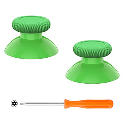 eXtremeRate Replacement Thumbsticks for Xbox Series X & S Controller, Joysticks Repair Kit for Xbox Wireless Controller, Custom Analog Stick Buttons for Xbox One S/X/Elite Controller - Green - color: Green