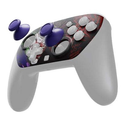 eXtremeRate DIY Replacement Faceplate Shell for Nintendo Switch 2 Pro Controller, Custom Front Housing Case, Thumbsticks and Screwdriver Tools for Switch 2 Pro Controller - Clown Hahaha - color: Clown HAHAHA