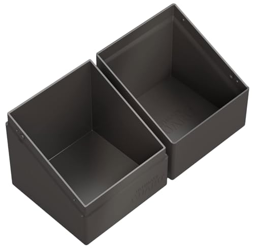 Ultimate Guard Boulder Solid 100+, Deck Case for 100 Double-Sleeved TCG Cards, Grey, Secure & Durable Storage for Trading Card Games, No Transparency - color: Grey