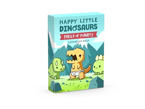 Unstable Games: Happy Little Dinosaurs Perils of Puberty Expansion Card Game - Great for Family Game Night - style: Expansion: Perils of Puberty