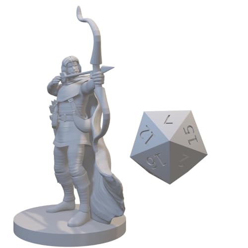 Ranger Miniatures for DND Pathfinder RPG Unpainted Resin 28mm-32mm 3D Printed (Human Male Ranger 4) - style: Human Male Ranger 4