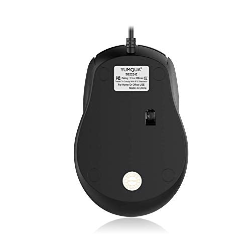 YUMQUA Computer Mice Wired 12 Pack, USB PC Mice Bulk with Cord, Office Home Classroom Silent Optical Corded Mouse with 2 Adjustable DPI, for PC Desktop Computer Mac Laptop - size: 12Pack