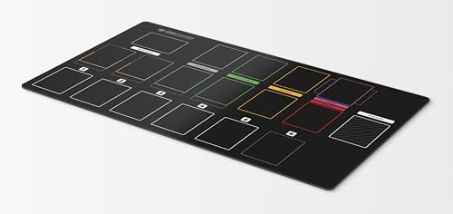 Solo Zone Game Mat | 24"x14" Imperium Bot Compatible Organizer Playmat Tabletop Deck Building Strategy Card Game Gift Accessories (Non-Stitched Edges) - style: Non-Stitched Edges