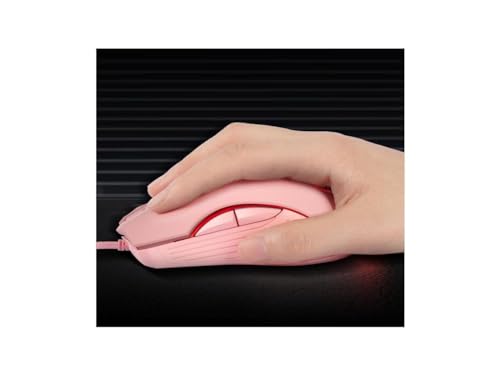 Gaming Wired USB Mouse, 2400DPI 4 Adjustable Levels, Ergonomic Slient Mouse for PC/Desktop/Laptop - Pink Cat
