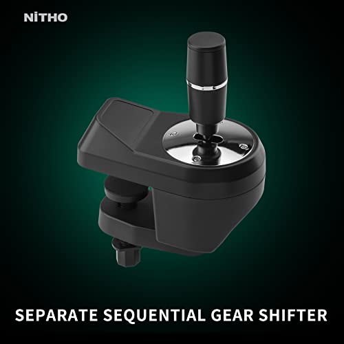 Nitho Drive Pro ONE Racing Wheel with Pedals and Separate Shifter, 270° Gaming Steering Wheel Compatible with PC, PS4, Switch, Xbox One & Xbox Series X|S, Zero Dead Zone Driving Sim with Vibration