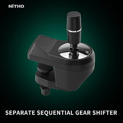 Nitho Drive Pro ONE Racing Wheel with Pedals and Separate Shifter, 270° Gaming Steering Wheel Compatible with PC, PS4, Switch, Xbox One & Xbox Series X|S, Zero Dead Zone Driving Sim with Vibration