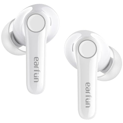 EarFun Air Pro 4 Adaptive Hybrid Noise Canceling Wireless Earbuds, 6 Mics | Qualcomm Snapdragon Sound, aptX Lossless, LDAC Hi-Res Audio, 52H Playtime, Bluetooth 5.4, In-Ear Detection, Glossy White - color: Glossy White