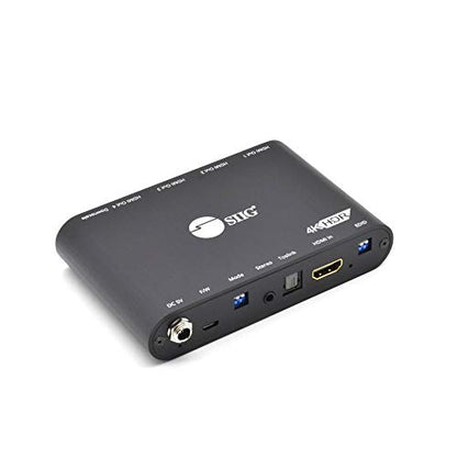 1X4 HDMI 4K 60HZ Splitter with EDID | Feed four displays across mixed 4K/1080p or HDR/SDR setups; EDID and Toslink reduce compatibility issues. TAA.