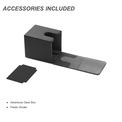 Mage Tech Adventurer [Apprentice] Modular Deck Box - Holds 99 Double-Sleeved Cards - Ultra-Rugged, Expandable Design - MTG PTCG LOR OPCG & More - Black/Grey - color: 2. Artifact (Black/Grey), style: 1. Apprentice