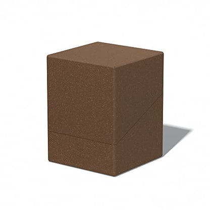 Ultimate Guard RTE Boulder 100+, Deck Case for 100 Double-Sleeved TCG Cards, Brown, 97% Renewable, Made in Germany, Secure & Durable Storage - color: Brown