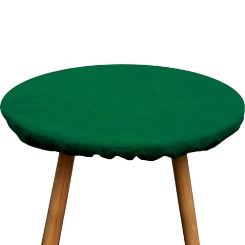 Felt Card Table Game Cover,36.2 Inch Round Tablecloth,Game Table Topper Mat Fit 36-48 Inch,Elastic Foldable Poker Table Cover Protector for Card Games, Mahjong, Board Games, Dice Games, and More