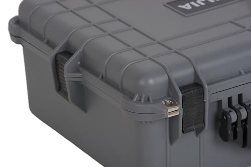 MEIJIA All Weather IP67 Waterproof Hard Camera Case,Hard Protective Case,Hard Case with Customizable Foam,Fit Use of Drones,Camera,Equipments,Pistols(Grey,20.62 x16.85x8.11inches) - color: Grey, size: 20.62 x16.85x8.11inches