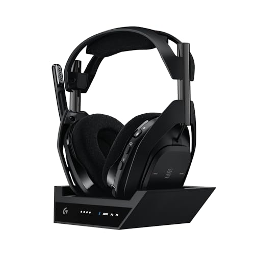 Logitech G Astro A50 X Multi-Platform Wireless Gaming Headset + Base Station for PS5/Xbox/PC: PLAYSYNC Video & Audio Switcher, HDMI 2.1 4K 120Hz VRR, <24bit/48kHz, 24hr Battery, 2.4GHz & BT - Black - color: Black, style: PLAYSYNC Video & Audio